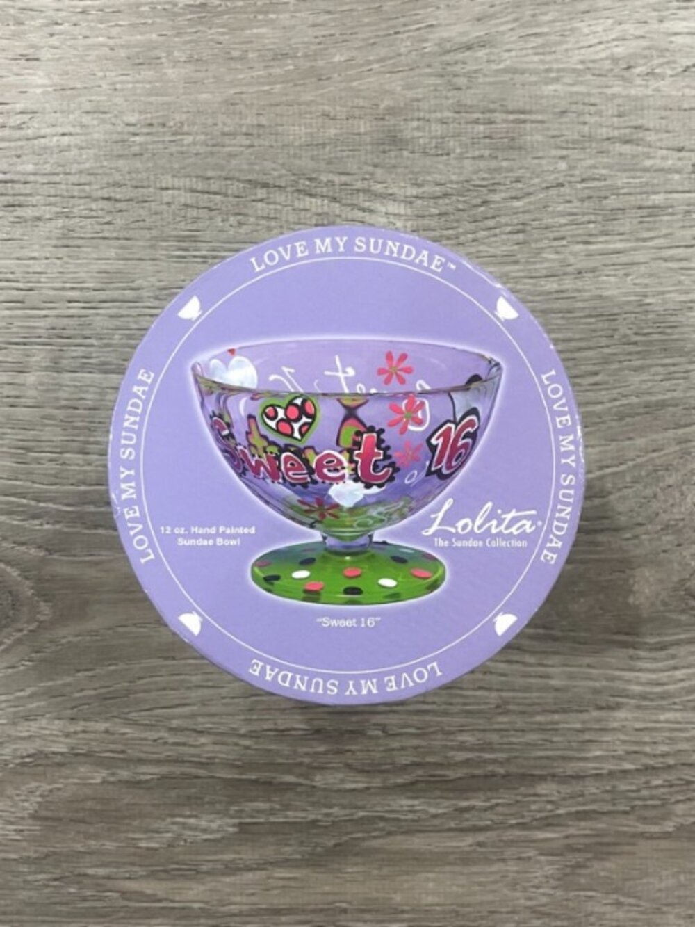 Lolita Hand Painted Sundae Ice Cream Bowl (Sweet 16)